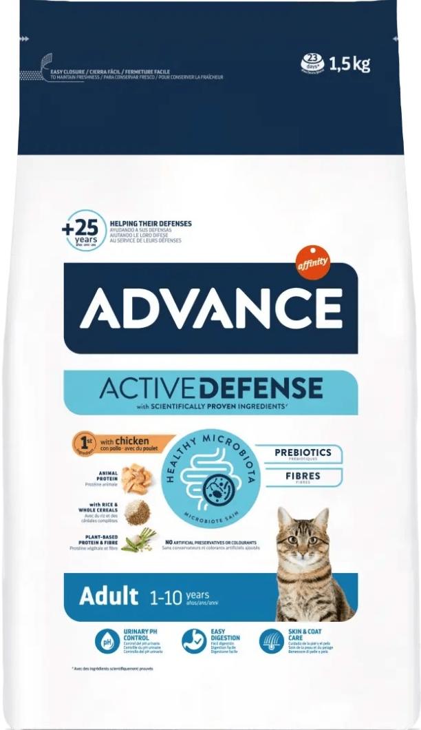 Advance Cat Adult Chiсken and Rice КУРКА корм для котів 1.5 кг (531211)